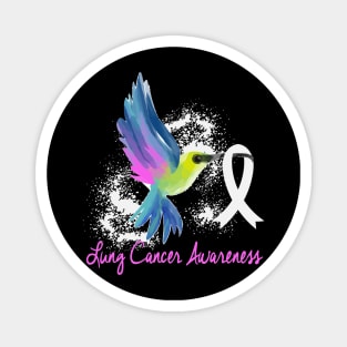 I Wear White Lung Cancer Awareness Magnet